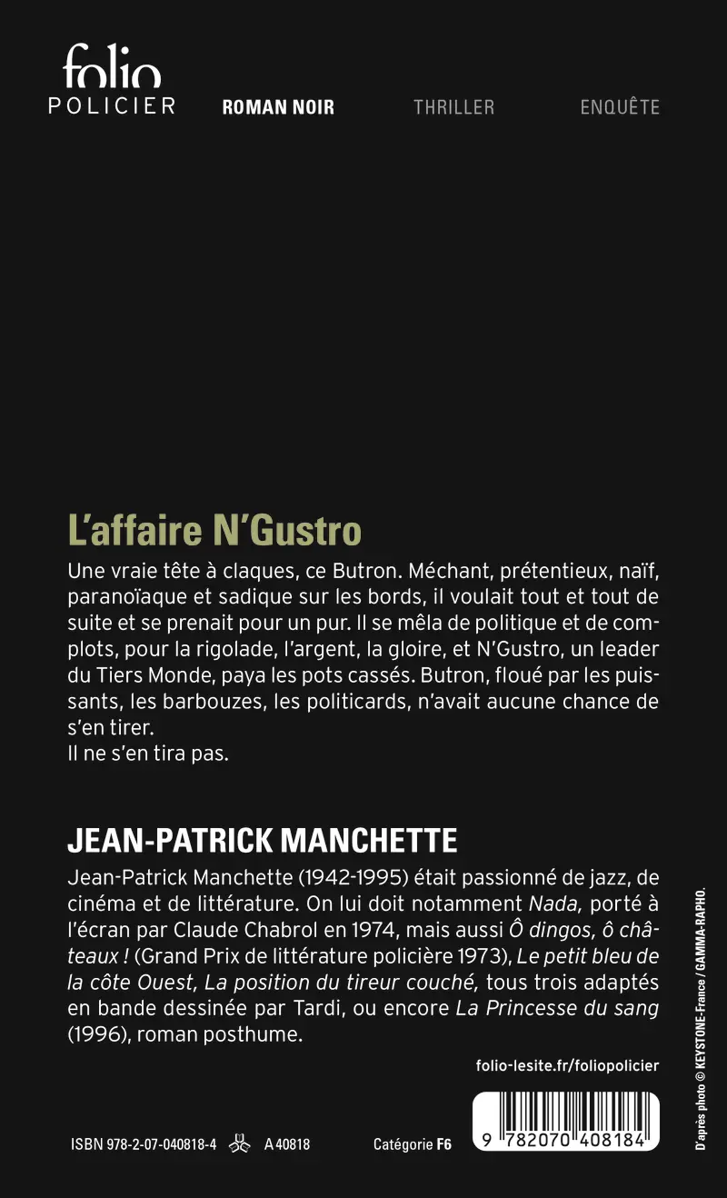 L'Affaire N'Gustro - Jean-Patrick Manchette